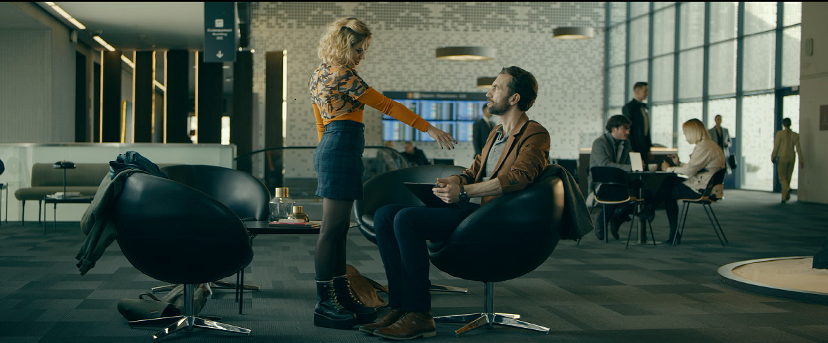 Jeremiasz (Tomasz Kot) and Texel (Athena Strates) in A Perfect Enemy